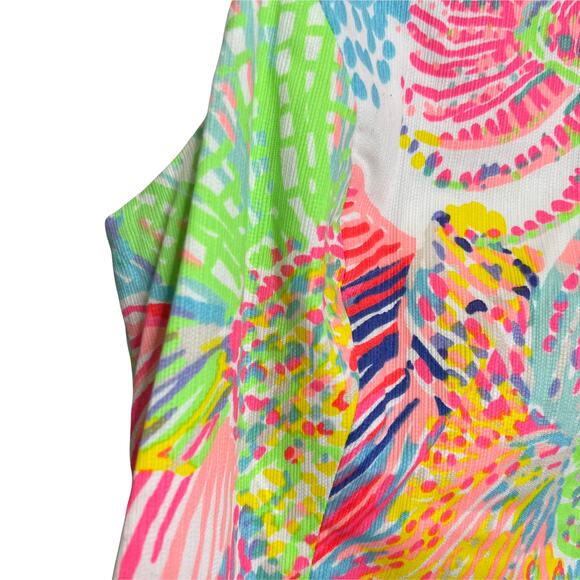 Lilly Pulitzer Mila Shift Dress Women's Pink Multicolor Shell Sleeveless Size 4 - Picture 6 of 10